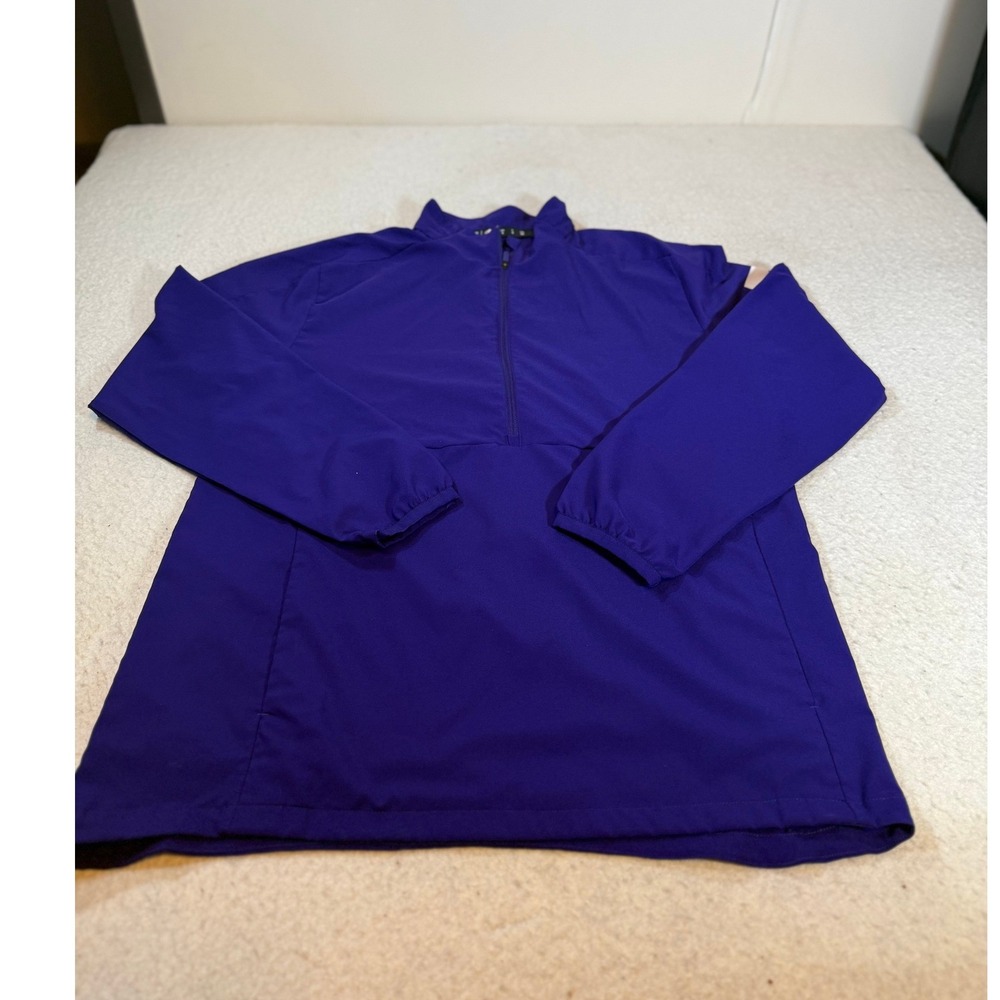 Adidas Womens Quarter Zip Windbreaker Pullover Purple Jacket Size S P